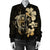 Hibiscus Plumeria Mix Polynesian Turtle Bomber Jacket - AH - Polynesian Pride