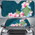 Hibiscus Turtle Dance Car Sun Shade AH Auto Sun Shade Universal Fit White - Polynesian Pride