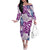 Polynesian Pride Hawaii Leaf Tropical Women Off Shoulder Long Sleeve Dress Women Purple - Polynesian Pride