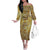 Polynesian Pride Hawaii Tribal Pattern Women Off Shoulder Long Sleeve Dress Women Black - Polynesian Pride