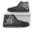 French Polynesia High Top Shoes - Cross Style Unisex Black - Polynesian Pride