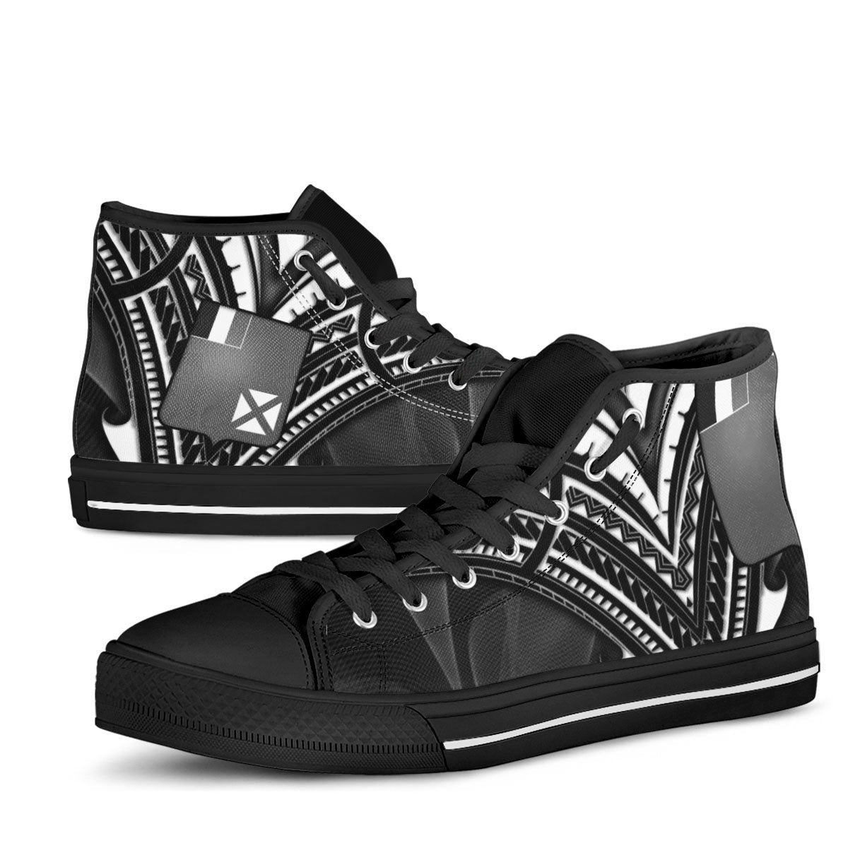 Wallis and Futuna High Top Shoes - Cross Style - Polynesian Pride