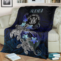 Niue Polynesian Premium Blanket - Blue Turtle Couple - Polynesian Pride