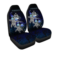 Vanuatu Polynesian Car Seat Covers - Blue Turtle Couple - Polynesian Pride
