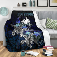 Papua New Guinea Polynesian Premium Blanket - Blue Turtle Couple - Polynesian Pride