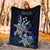 Kosrae Polynesian Premium Blanket - Blue Turtle Couple - Polynesian Pride