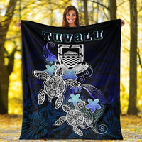 Tuvalu Polynesian Premium Blanket - Blue Turtle Couple - Polynesian Pride