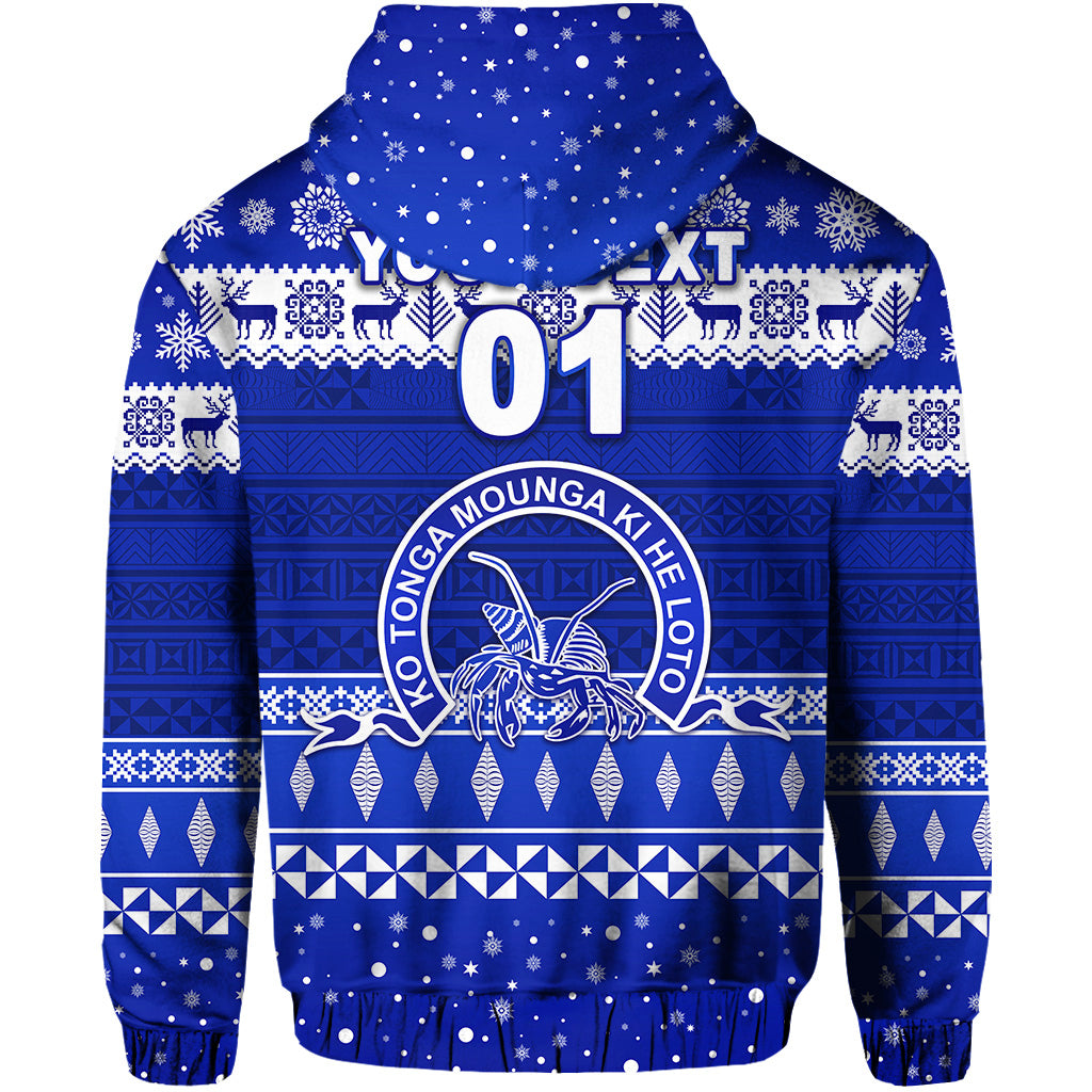Custom Hofangahau College Christmas Zip Hoodie Simple Style LT8 - Polynesian Pride