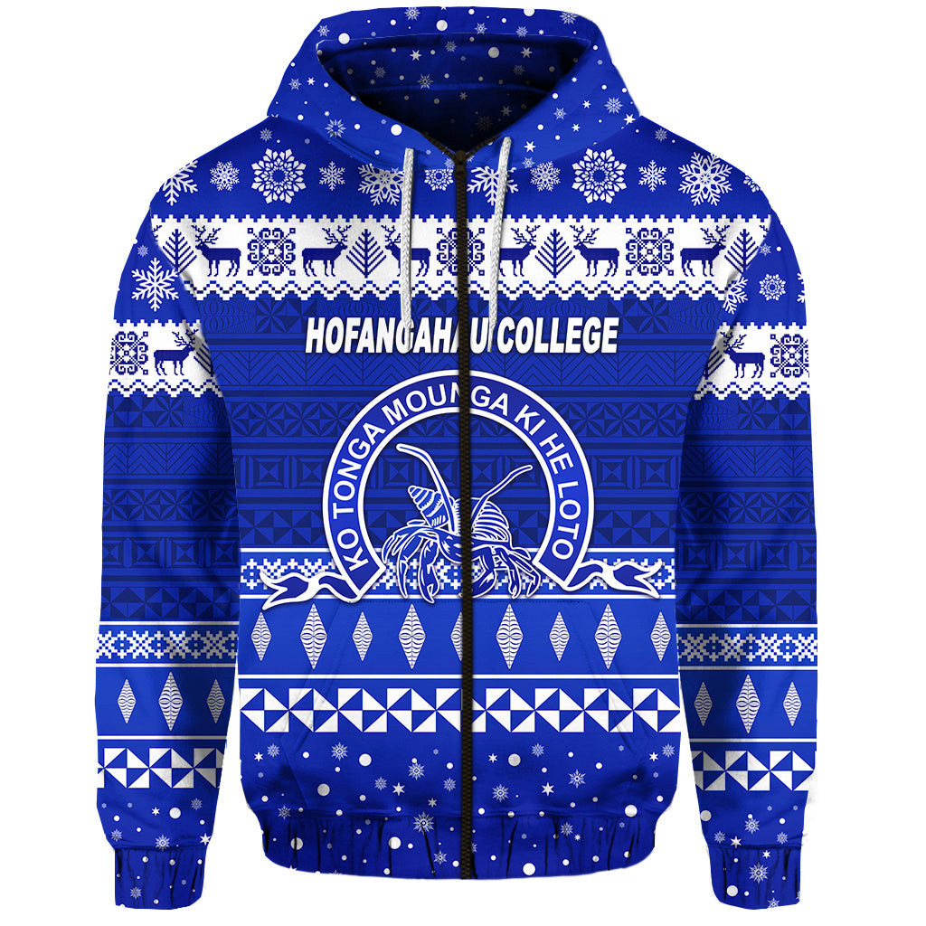 Hofangahau College Christmas Zip Hoodie Simple Style LT8 - Polynesian Pride