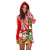 Hawaii Mele Kalikimaka Santa Claus Beach Hoodie Dress LT6 - Polynesian Pride