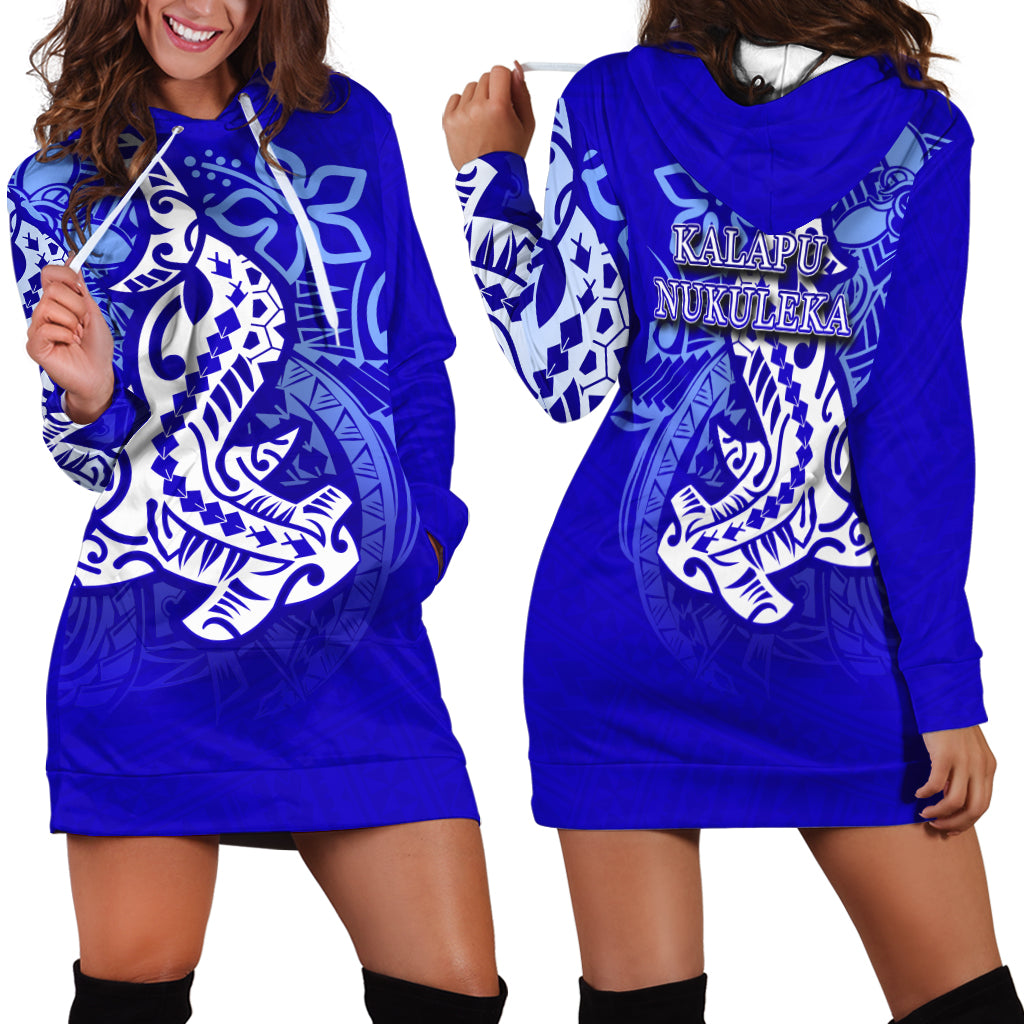KALAPU NUKULEKA Hoodie Dress Polynesian Hammerhead Shark LT6 - Polynesian Pride