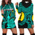 (Custom Personalised)New Caledonia Hoodie Dress Turquoise Color LT6 Green - Polynesian Pride