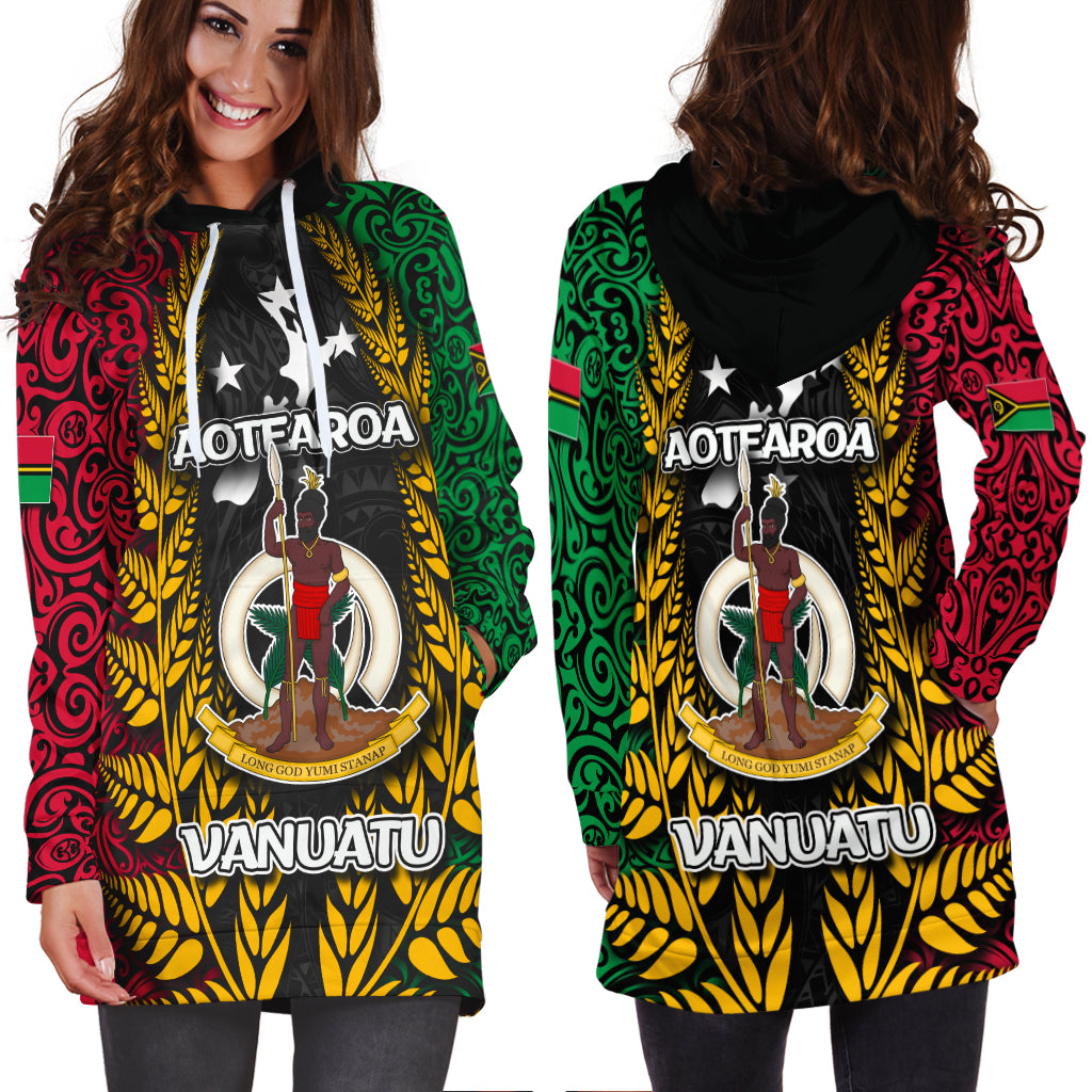 Vanuatu Hoodie Dress Mix Aotearoa LT6 - Polynesian Pride