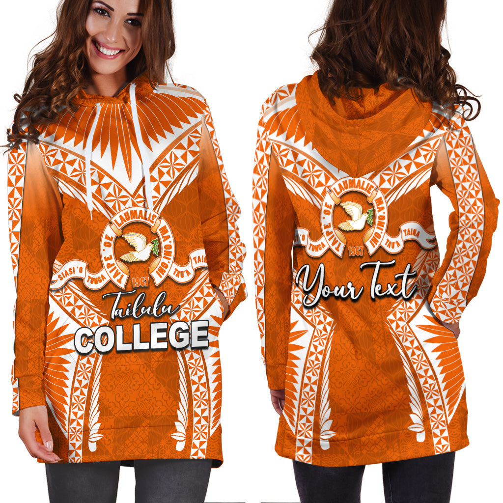 (Custom Personalised) Tailulu College Hoodie Dress Orange Style LT6 - Polynesian Pride