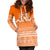 (Custom Personalised) Tailulu College Hoodie Dress Tonga Patterns Style LT6 Orange - Polynesian Pride