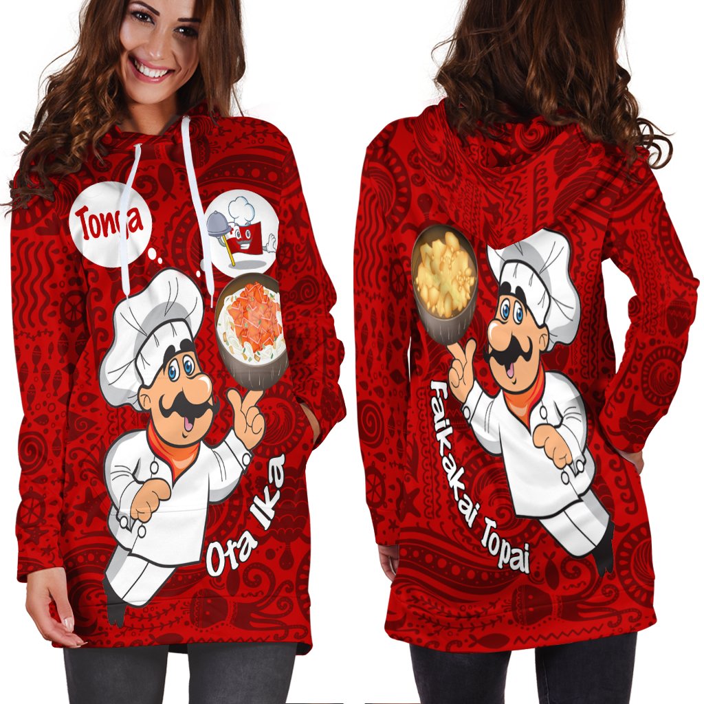 Tonga Hoodie Dress - Coconut Dishes - Polynesian Pride
