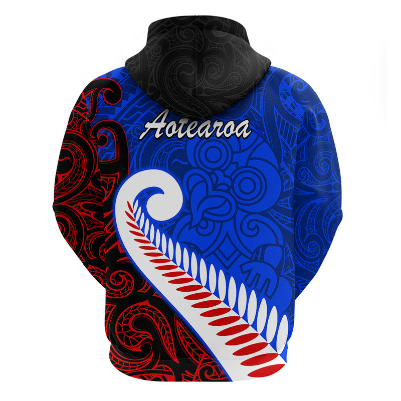 Waitangi Day Hoodie Aotearoa Hei Tiki Silver Fern LT9 - Polynesian Pride