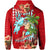 Custom Hawaii Mele Kalikimaka Hoodie Santa Claus Surfing Xmas Time LT9 - Polynesian Pride