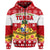 Custom Tonga Christmas Kilisimasi Fiefia Coat of Arms Hoodie LT9 Zip Hoodie Red - Polynesian Pride