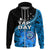 Yap State Day Hoodie Yap Flag and FSM Seal LT9 Zip Hoodie Blue - Polynesian Pride