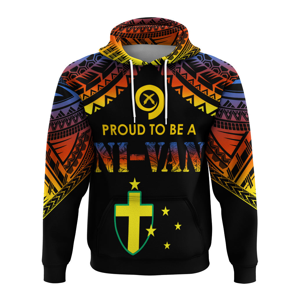 Vanuatu Proud To Be A Ni Van Polynesian Pattern Hoodie Tafea Province LT7 Black - Polynesian Pride