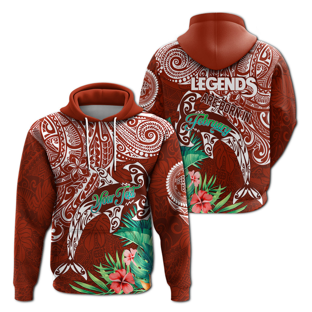 Custom Polynesian Birthday Hoodie Legends Are Born In February LT7 - Polynesian Pride