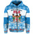 Custom Fiji Masi Tapa Christmas Vibe Hoodie LT9 Zip Hoodie Blue - Polynesian Pride