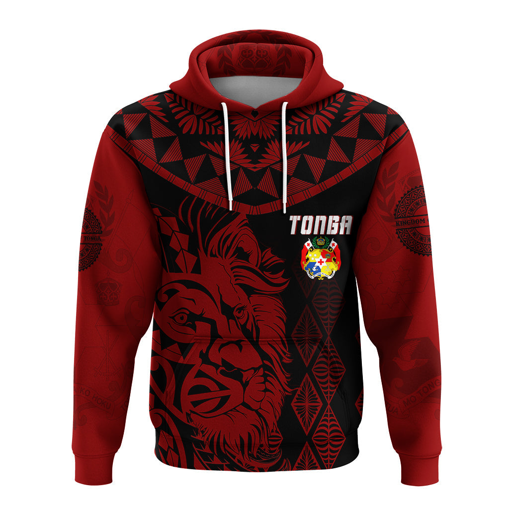 Tonga Custom Hoodie Emancipation Day Lion Style Black LT7 Black - Polynesian Pride