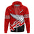 Custom Waitangi Hoodie Aotearoa Tino Rangatiratanga Flag with Silver Fern LT9 Zip Hoodie Red - Polynesian Pride