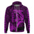 Hawaii Hoodie Shark and Turtle Mix Kakau Purple LT9 Zip Hoodie Purple - Polynesian Pride