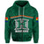 Hawaii Warriors Football Hoodie Polynesian Palm and Hibiscus LT9 Zip Hoodie Green - Polynesian Pride