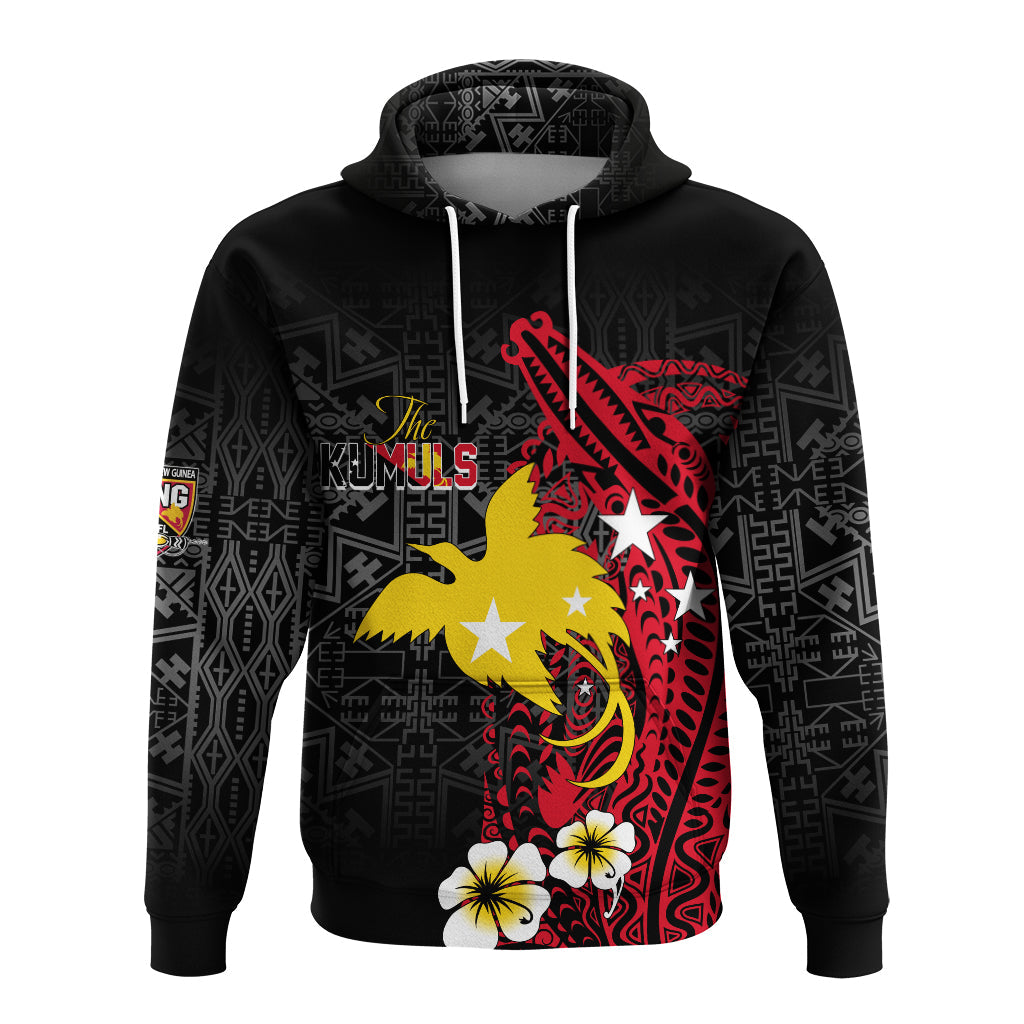 Papua New Guinea Independence Hoodie PNG Kumuls Tribal Crocodile LT7 Black - Polynesian Pride