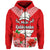 Hawaii Hibiscus Flower Mele Kalikimaka Hoodie LT9 Zip Hoodie Red - Polynesian Pride