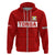 (Custom Text and Number) Tonga Rugby Sevens Hoodie Sporty Style LT9 Zip Hoodie Red - Polynesian Pride