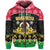 Custom Vanuatu Tribal Polynesian Christmas Vibe Hoodie LT9 Zip Hoodie Red - Polynesian Pride