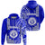 Hawaii Moanalua High School Hoodie Tribal Kakau LT9 Zip Hoodie Blue - Polynesian Pride