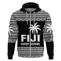 (Custom Text and Number) Fiji Rugby Sevens Hoodie Simple Style LT9 Zip Hoodie Blue - Polynesian Pride