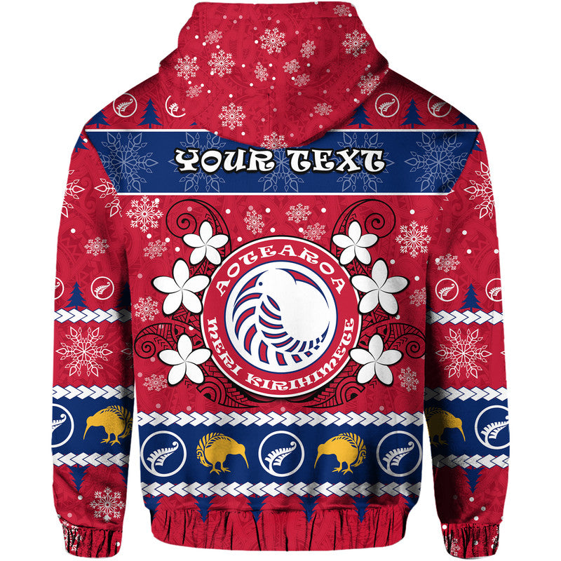 Custom New Zealand Aotearoa Meri Kirihimete Hoodie Maori Kiwi Christmas LT9 - Polynesian Pride