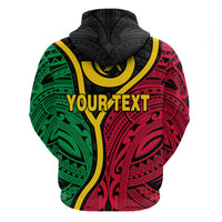 Custom Vanuatu Hoodie Tribal Vanuatu Coat of Arms Flag Style LT9 - Polynesian Pride