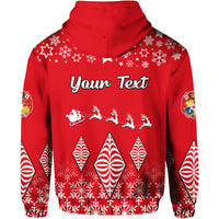 Custom Tonga Kupesi Ngatu Merry Christmas Hoodie LT9 - Polynesian Pride