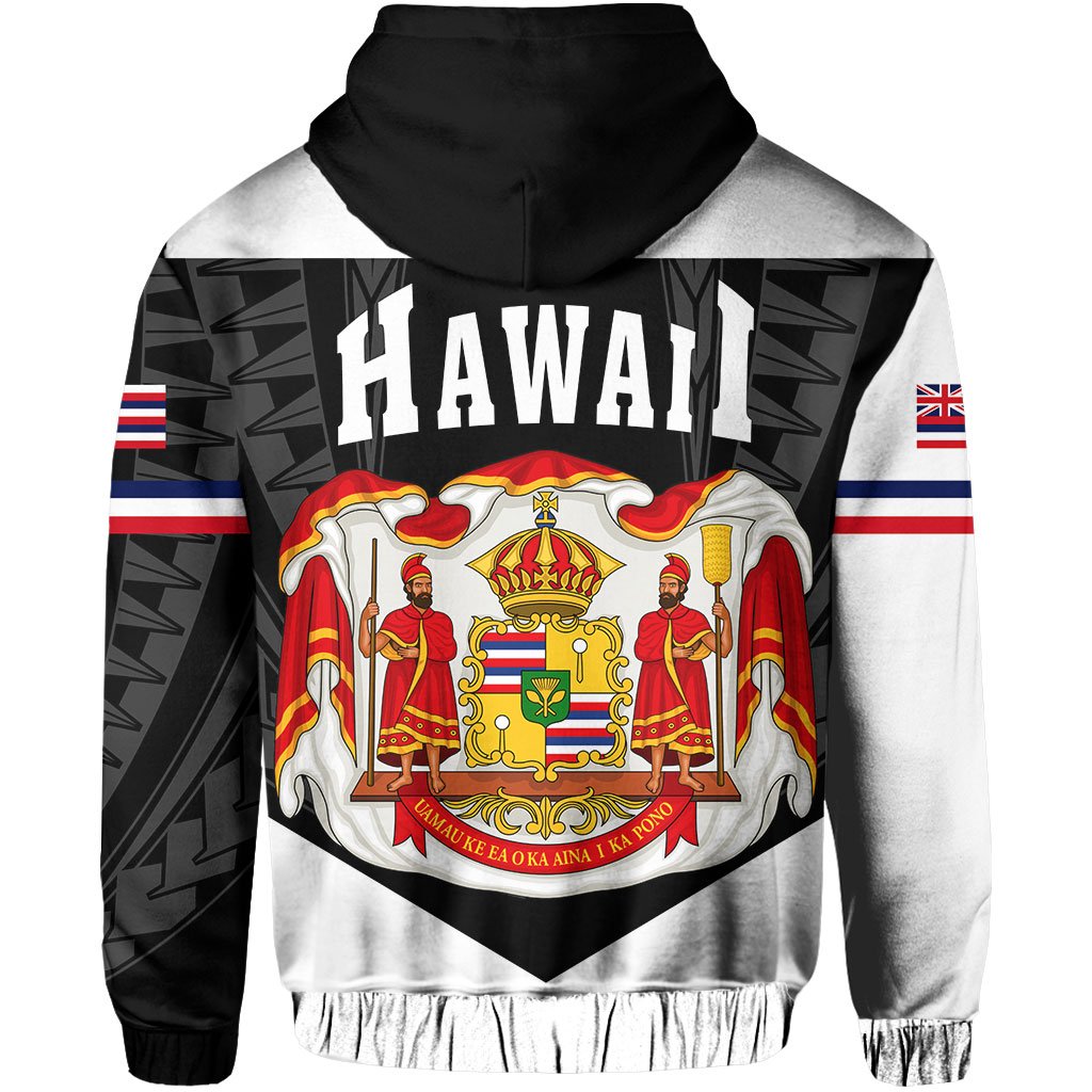 Hawaii Polynesian Coat of Arms Hoodie Zip Ball Style - Polynesian Pride