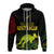 Custom Aussie Wallabies Mix Mate Maa Tonga Hoodie Ver 02 LT7 Zip Hoodie Black - Polynesian Pride