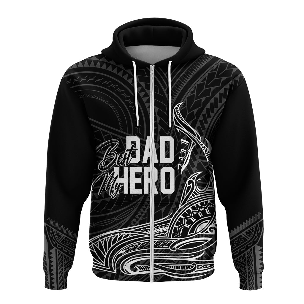 Fathers Day Polynesian Custom Hoodie My Dad My Hero LT7 - Polynesian Pride
