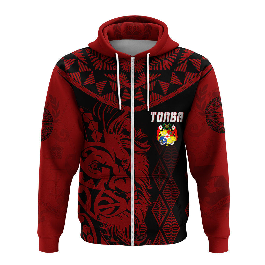 Tonga Custom Hoodie Emancipation Day Lion Style Black LT7 - Polynesian Pride