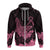 Polynesian Breast Cancer Awareness Hoodie Floral Butterfly LT7 - Polynesian Pride