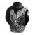 Custom Aotearoa Silver Fern Zip up Hoodie Flying Karearea LT7 - Polynesian Pride