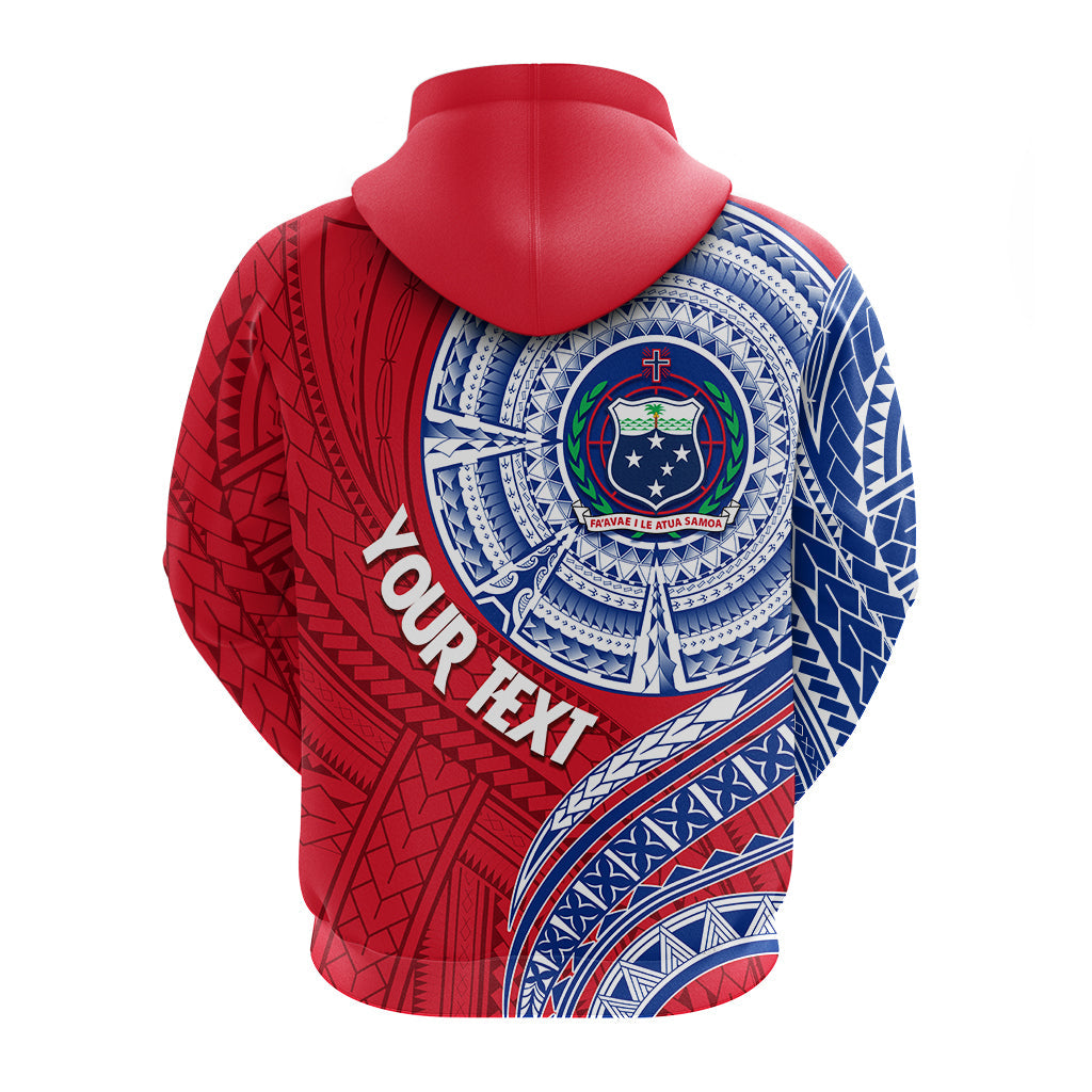Samoa Custom Hoodie Independence Day Flag Style LT7 - Polynesian Pride