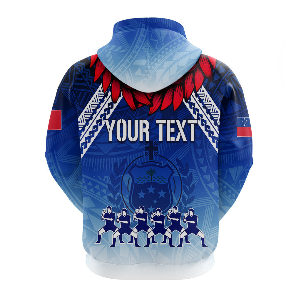 Custom Samoa Sevens Hoodie Manu Siva Tau With Ula Fala LT7 - Polynesian Pride