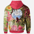 Marshall Islands Hoodie Flowers Tropical With Sea Animals - Polynesian Pride