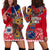 Australia Aboriginal and Samoa Polynesian Hoodie Dress Boomerang LT9 Red - Polynesian Pride